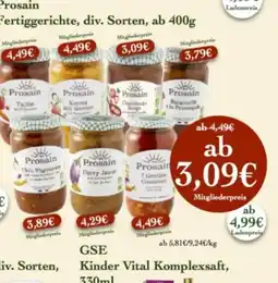 LPG Biomarkt Prosain Fertiggerichte Angebot