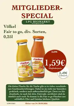 LPG Biomarkt Völkel Fair to go Angebot
