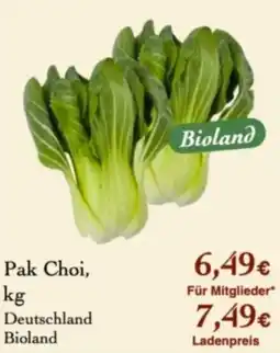 LPG Biomarkt Pak Choi, Bioland Angebot