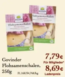 LPG Biomarkt Govinder Flohsamenschalen Angebot