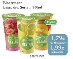 LPG Biomarkt Biedermann Lassi, div. Sorten Angebot