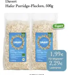 LPG Biomarkt Davert Hafer Porridge-Flocken Angebot