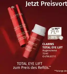 Müller CLARINS TOTAL EYE LIFT Augencreme Angebot