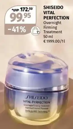 Müller SHISEIDO VITAL PERFECTION Overnight Firming Treatment Angebot