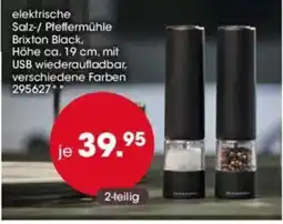 Möbel Martin elektrische Salz-/Pfeffermühle Brixton Black Angebot