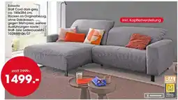 Möbel Martin Ecksofa Stoff Cord dark-grey Angebot