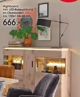 Möbel Martin Highboard, inkl. LED-Beleuchtung im Oberboden Angebot