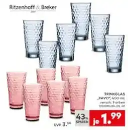 porta Ritzenhoff & Breker TRINKGLAS Angebot
