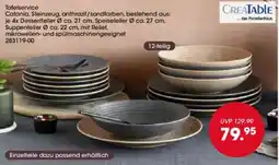 Möbel Martin Tafelservice Catania, Steinzeug, anthrazit/sandfarben Angebot