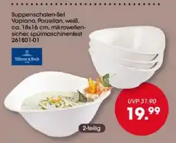 Möbel Martin Suppenschalen-Set Vapiano, Porzellan, weiß Angebot