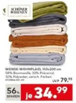 porta SCHÖNER WOHNEN WENDE-WOHNPLAID Angebot