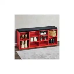 Netto Marken-Discount Kesper Schuhschrank mit Sitzkissen - versch. Ausführungen - Rot Angebot