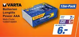 K+B Expert VARTA Batterien Longlife Power AAA Angebot