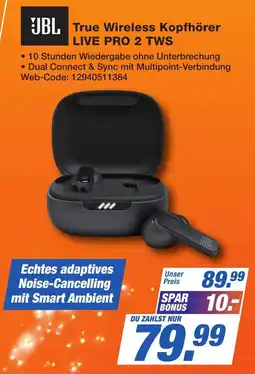 K+B Expert JBL True Wireless Kopfhörer LIVE PRO 2 TWS Angebot