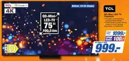 K+B Expert TCL QD-Mini LED-TV 75A400U Angebot