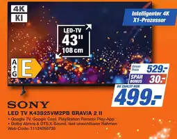 K+B Expert SONY LED TV K43S25VM2PB BRAVIA 2 II Angebot
