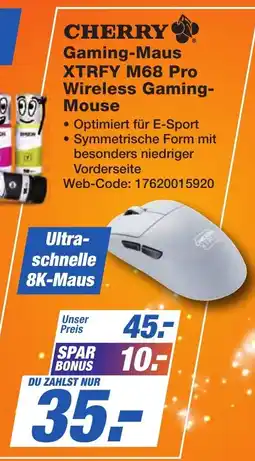 K+B Expert CHERRY Gaming-Maus XTRFY M68 Pro Wireless Gaming-Mouse Angebot