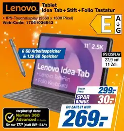 expert Techno Land Lenovo Idea Tab + Stift + Folio Tastatur Angebot