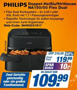expert Techno Land PHILIPS Doppel-Heißluftfritteuse NA150/00 Flex Dual Angebot