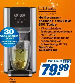 expert Techno Land Caso Heißwasser-Spender 1893 HW 630 Turbo Angebot