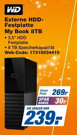 expert Techno Land WD Externe HDD-Festplatte My Book 8TB Angebot