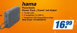 expert Techno Land hama Powerbank Power Pack „Travel“ mit Kabel Angebot