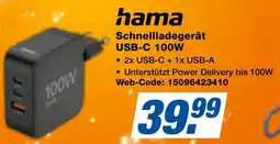 expert Techno Land hama Schnellladegerät USB-C 100W Angebot