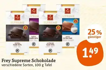 tegut Frey Supreme Schokolade 100g Angebot