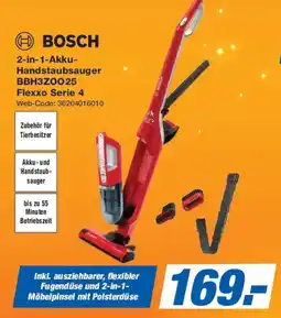 Expert BOSCH 2-in-1-Akku Handstaubsauger BBH3ZOO 25 Flexxo Serie 4 Angebot
