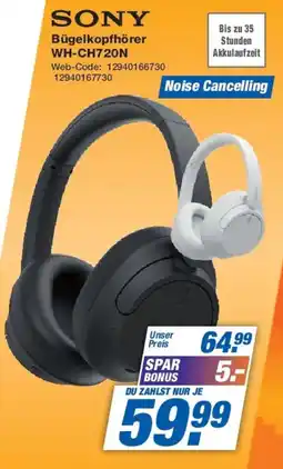 Expert SONY Bügelkopfhörer WH-CH720N Angebot