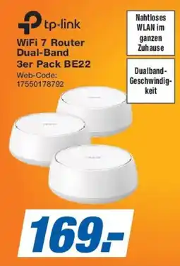 Expert tp-link WiFi 7 Router Dual-Band 3er Pack BE22 Angebot
