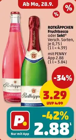 PENNY Rotkäppchen Fruchtsecco oder Sekt Angebot