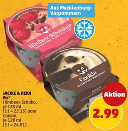 PENNY JACKLE & HEIDI Eis* Himbeer-Schoko, Cookie Angebot