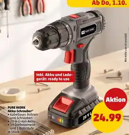 PENNY PURE WORK Akku-Schrauber Angebot
