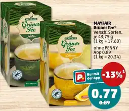 PENNY MAYFAIR Grüner Tee Angebot