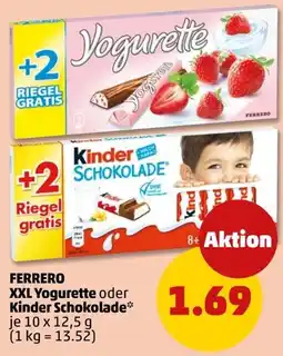 PENNY FERRERO XXL Yogurette oder Kinder Schokolade Angebot