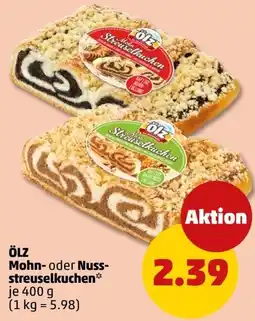 PENNY ÖLZ Mohn- oder Nuss-streuselkuchen Angebot