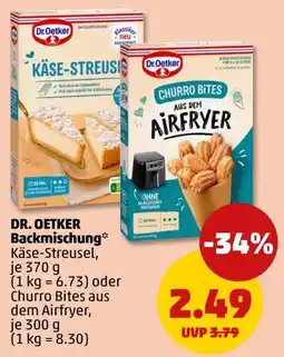 PENNY DR. OETKER Backmischung Käse-Streusel oder Churro Bites aus dem Airfryer Angebot