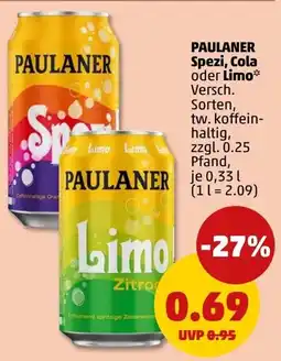PENNY PAULANER Spezi oder Limo Angebot