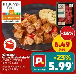PENNY MÜHLENHOF Frisches Rinder-Gulasch Angebot