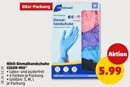 PENNY Nitril-Einmalhandschuhe COLOR-MIX* Angebot