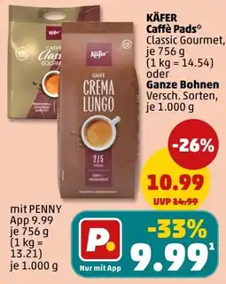 PENNY KÄFER Caffé Pads Classic Gourmet Angebot