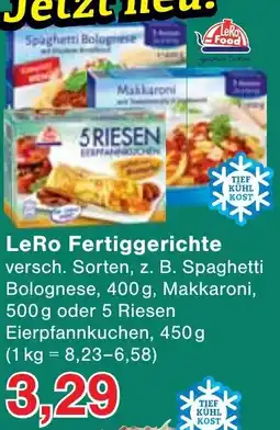 Wiglo Wunderland LeRo Fertiggerichte Angebot