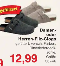 Wiglo Wunderland Herren-Filz-Clogs Angebot