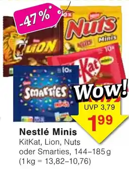 Wiglo Wunderland Nestlé Minis KitKat, Lion, Nuts oder Smarties Angebot