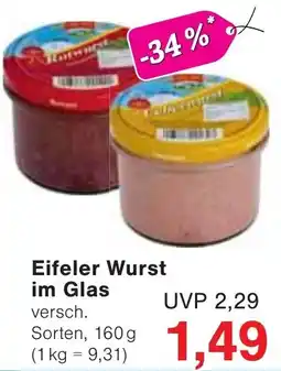 Wiglo Wunderland Eifeler Wurst im Glas Angebot