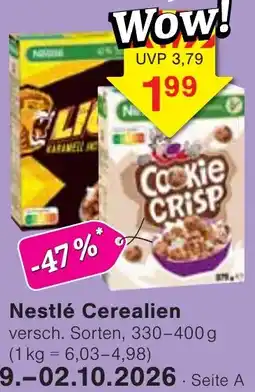 Wiglo Wunderland Nestlé Cerealien Angebot