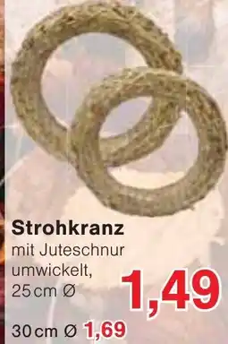 Wiglo Wunderland Strohkranz mit Juteschnur umwickelt Angebot