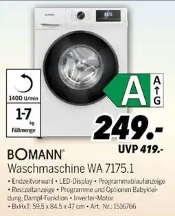MEDIMAX BOMANN Waschmaschine WA 7175.1 Angebot