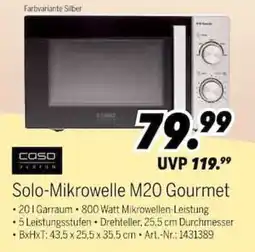 MEDIMAX COSO Solo-Mikrowelle M20 Gourmet Angebot